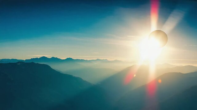 View of a solar eclipse.