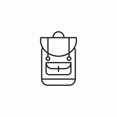 backpack travel hiking icon sign vector