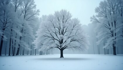 Fototapeta premium winter landscape with trees