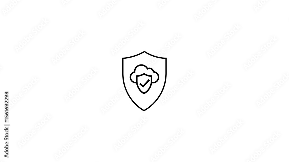 Poster checklist icon on green background illustrating task completion and approval in a simple and minimal