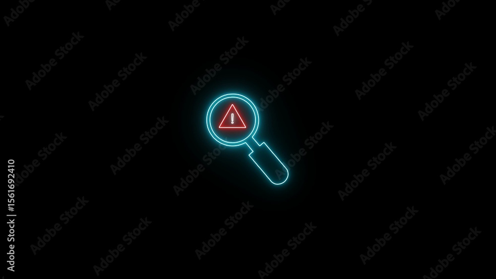 Poster neon network illustration on black background demonstrating connectivity and data flow suitable for 