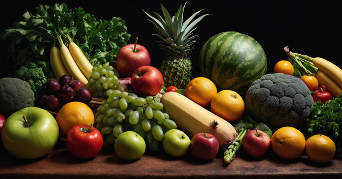 fresh fruits and vegetables - Powered by Adobe