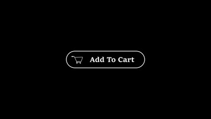 Modern add to cart button design featuring shopping cart icon and text on black background suitable for e-commerce and online shopping platforms