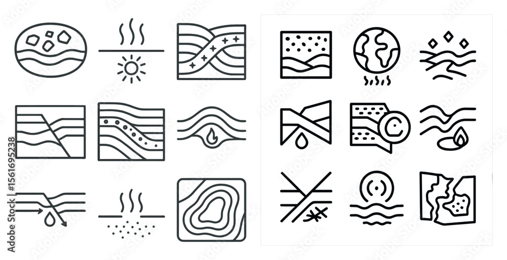 Poster the first image shows a series of symbols that represent different weather conditions. the second im