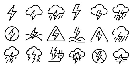 Series of lightning bolts and clouds in a black and white drawing. Scene is ominous and foreboding