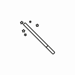 magic wand spell icon sign vector