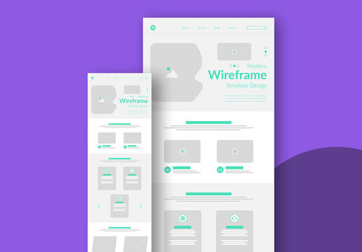 Modern Website Wireframe Template