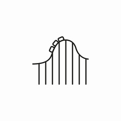 roller coaster icon sign vector