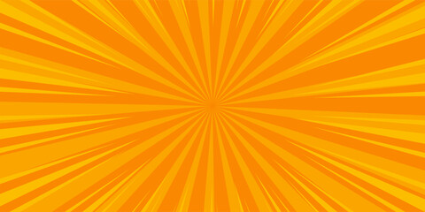 Bright orange-yellow gradient abstract background. Orange comic sunburst effect background with halftone. Suitable for templates, sales banners, events, ads, web, and pages