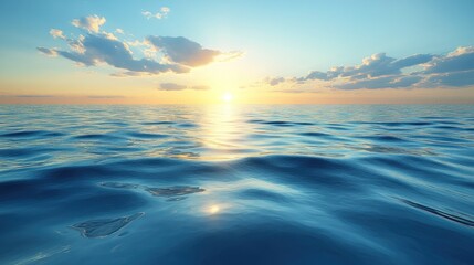 Calm ocean sunset
