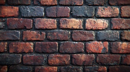 Obraz premium Close-up view of a brick wall.
