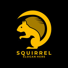 Squirrel logo design vector template. Squirrel simple logo