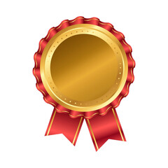 red seal with ribbon