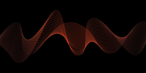 Abstract wave line for banner wallpaper background with wave design. Futuristic technology and wave pattern.