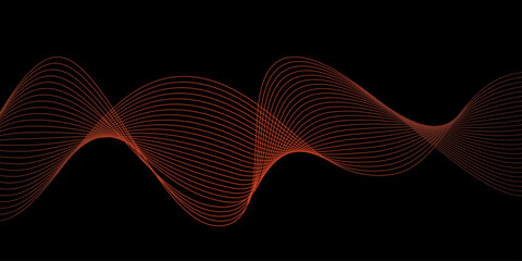 Abstract wave line for banner wallpaper background with wave design. Futuristic technology and wave pattern.