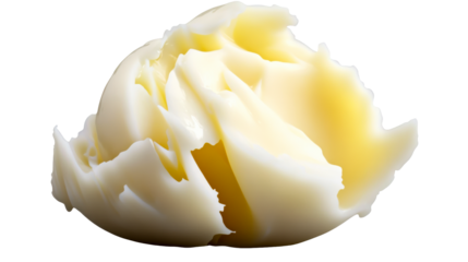 Lotion curl, skin treatment close-up view, cut out transparent