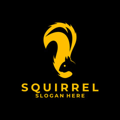 Squirrel logo design vector template. Squirrel animal logo