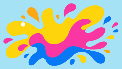 hand drawn watercolor splashes