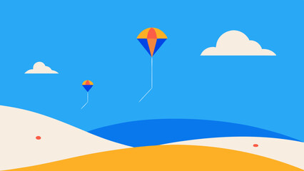 vector illustration of a beach