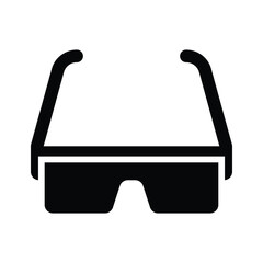 Visually engaging icon of fashion sunglasses in glyph style