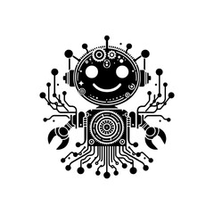 simple silhouette of Wires, gears, and smiles