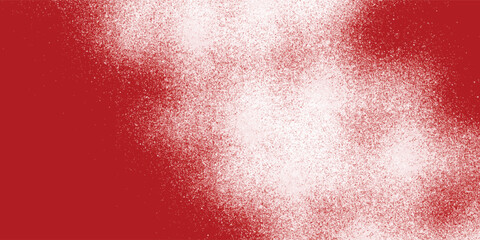 White cloud particle spray with abstract red background


