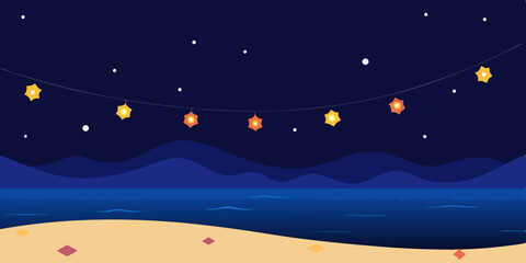 Fototapeta premium christmas night landscape