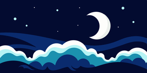 Fototapeta premium moon and stars
