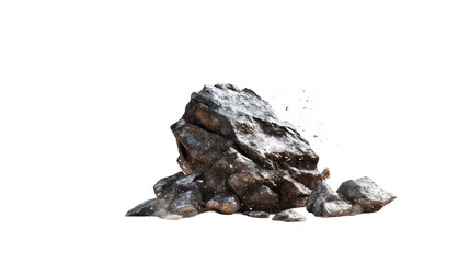 Rocky Outcrop with Splinter, Isolated on Background, cut out transparent