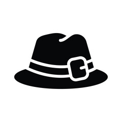 A handy glyph icon showing fedora hat