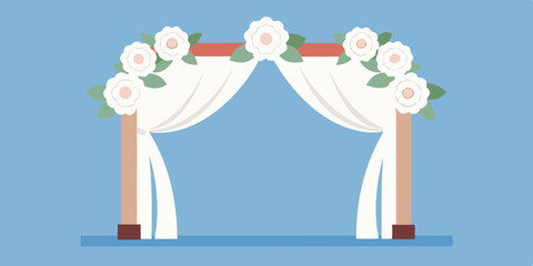 Pink floral frame vector for baby birthday celebration card design with a circus tent and carnival illustration on an abstract background