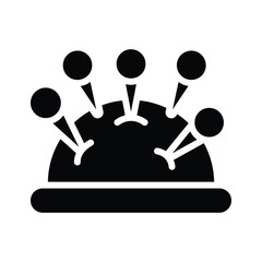 Pin holder glyph icon is ready for premium download