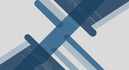 Abstract Background with Geometric Shapes and Lines in Blue and Gray Tones for Creative Designs