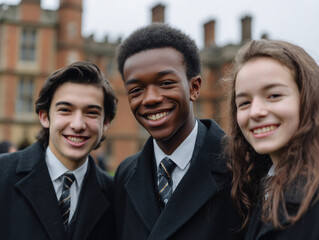 Fototapeta premium Students at an elite English college.