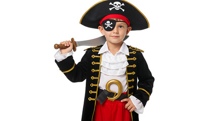 Adorable pirate boy ready for adventure fierce and fun costume playtime