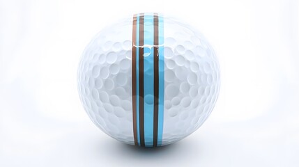 Striped Golf Ball Closeup Studio Shot