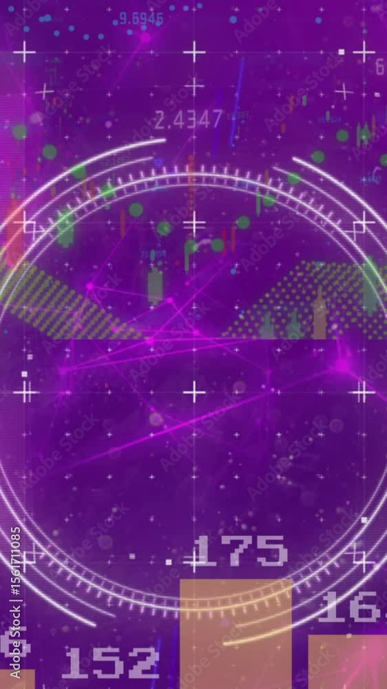 Poster animation of connections and data processing