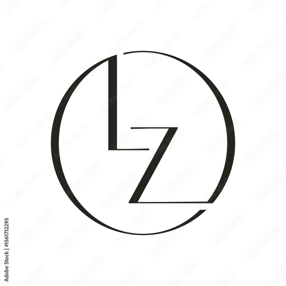 Poster a minimalist line art logo with the letters 