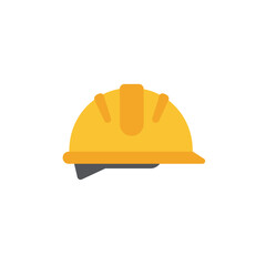 Construction helmet icon in flat style. Safety cap vector illustration