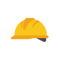 Construction helmet icon in flat style. Safety cap vector illustration