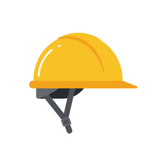 Construction helmet icon in flat style. Safety cap vector illustration
