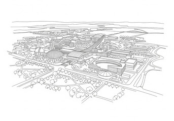 Cité de l’Espace in Toulouse one line drawing