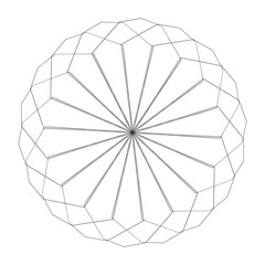 Abstract geometric ornamental shape illustration vector design. 