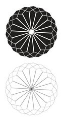 Set of flower ornmental pattern vector design.