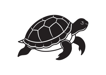 Turtle Silhouette, Turtle Vector, Turtle Icon Illustration