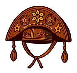 Cangaceiro hat. Vector isolated illustration