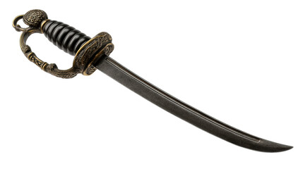 Antique Decorative Dagger with Ornate Hilt, cut out transparent