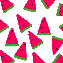 Playful scatter pattern of juicy, arranged in a random summer-style layout on a transparent background. Perfect for holiday designs, packaging, fabrics and digital backdrops. Editable EPS vector.