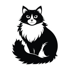 vector illustration of a cat vector icon isolated on white background