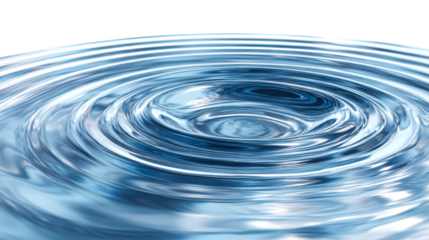 Liquid ripples, cool wave concentric pattern, blue texture, cut out transparent
